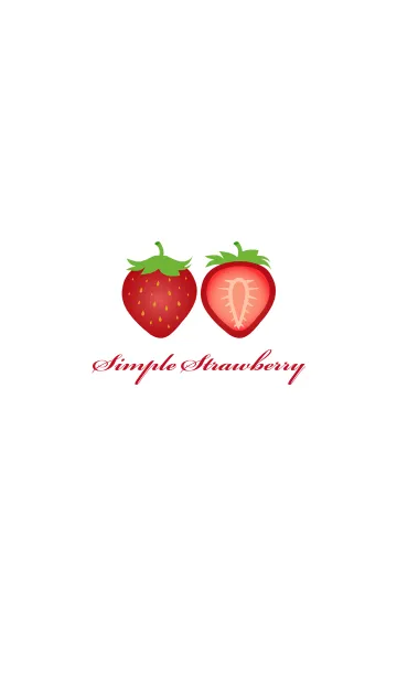[LINE着せ替え] シンプルでかわいいイチゴの画像1