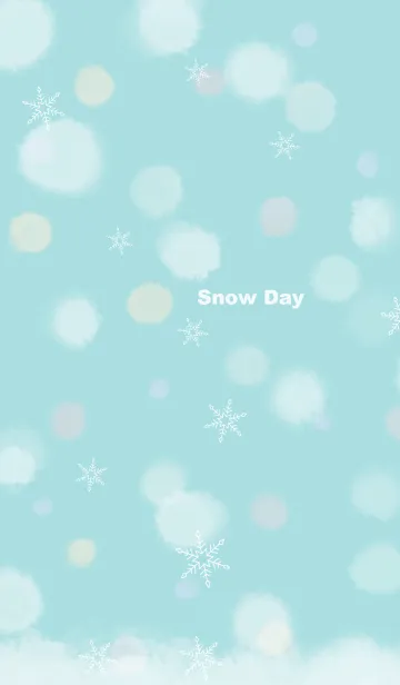 [LINE着せ替え] ふわふわキラキラ雪の日の画像1