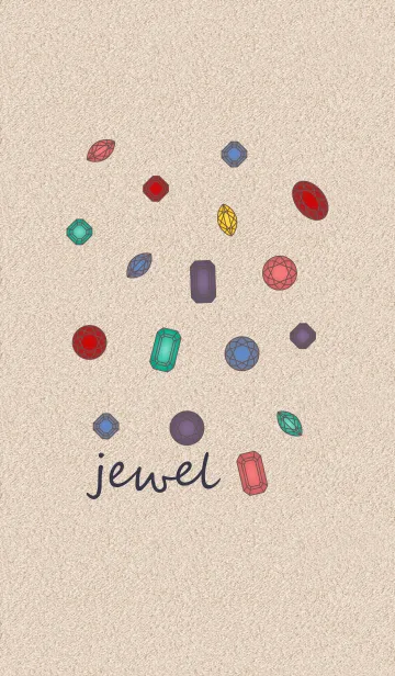 [LINE着せ替え] ジュエル + ベージュの画像1