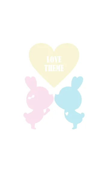 [LINE着せ替え] Pastel Pink ＆ Blue love theme.の画像1