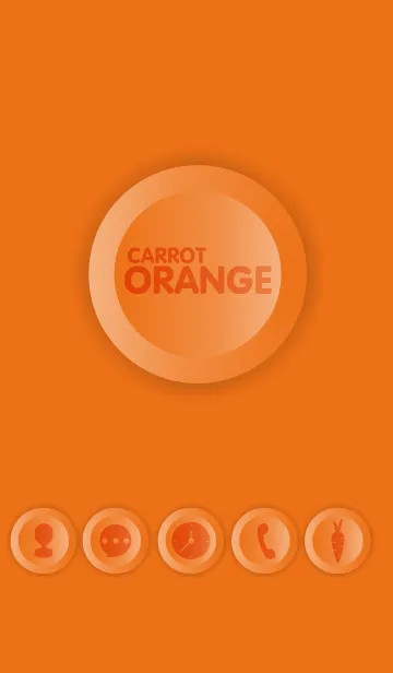 [LINE着せ替え] Simple Carrot Orange Button theme(jp)の画像1