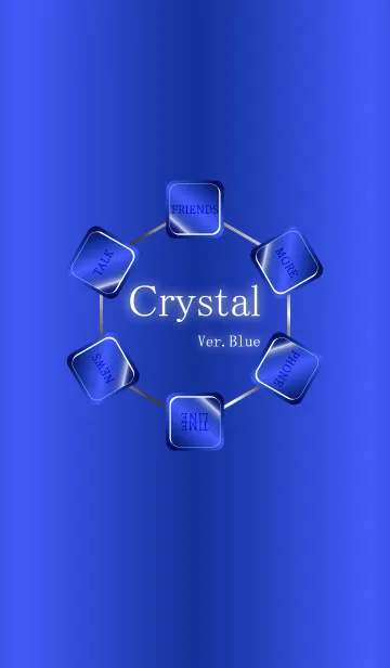 [LINE着せ替え] クリスタル(Blue)の画像1