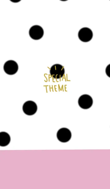 [LINE着せ替え] 水玉とピンクとゴールドの画像1