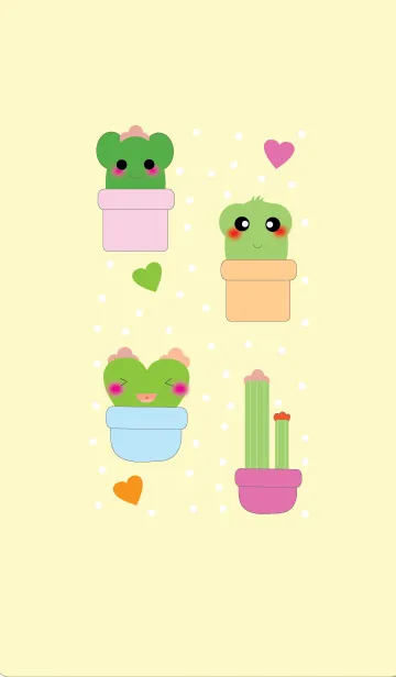 [LINE着せ替え] Cute cactus theme (JP)の画像1