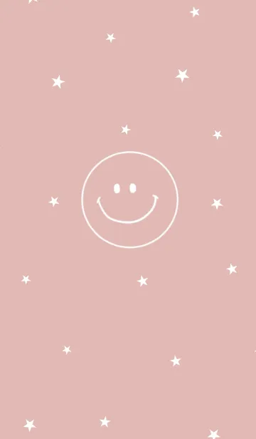 [LINE着せ替え] ピンクベージュと星とにこちゃんの画像1