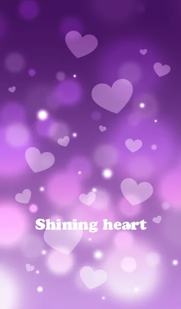 [LINE着せ替え] キラキラハート(紫)の画像1