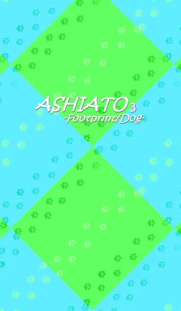 [LINE着せ替え] ASHIATO 3 -Dog-Light Blue ＆ Light Greenの画像1