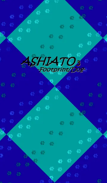 [LINE着せ替え] ASHIATO 3 -Dog- Smoky Blue ＆ Deep Blueの画像1
