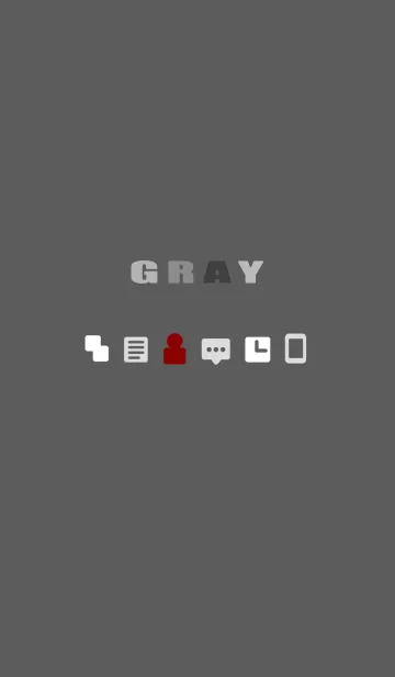 [LINE着せ替え] グレー 〜モノトーンと赤の画像1