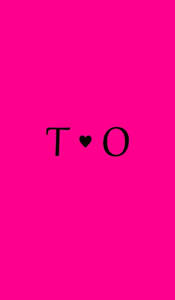 [LINE着せ替え] Initial "T ＆ O" Vivid pink ＆ black.の画像1