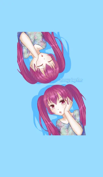 [LINE着せ替え] Lovely pink hairの画像1