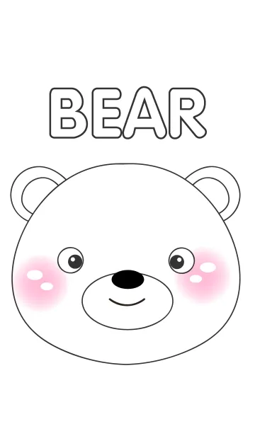 [LINE着せ替え] Simple White Bear theme(jp)の画像1