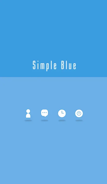 [LINE着せ替え] ブルー シンプルな着せ替えの画像1