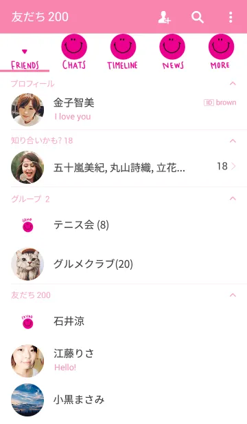 [LINE着せ替え] 水玉とSMILEピンクの画像2