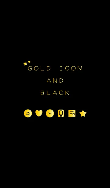 GOLD ICON AND BLACKの着せ替えメイン画像