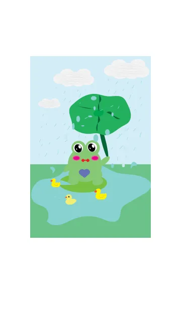 [LINE着せ替え] Little frog is happy1の画像1