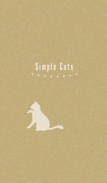 [LINE着せ替え] シンプルな猫 クラフト紙の画像1