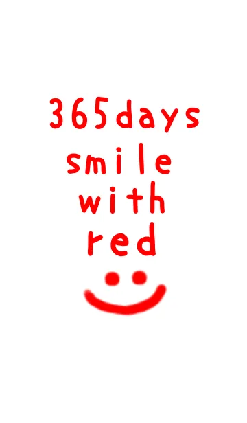 [LINE着せ替え] 365days smile with red！！の画像1