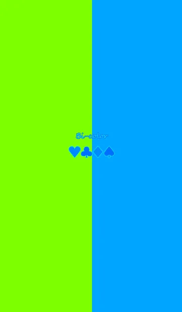 [LINE着せ替え] バイカラー -Yellow green ＆ Light blue-の画像1