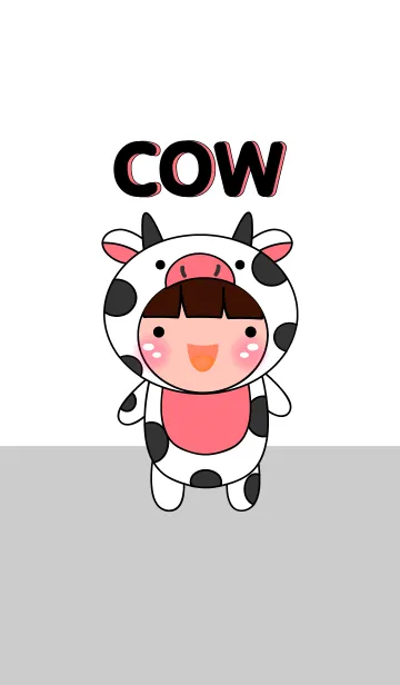 [LINE着せ替え] Simple Cute Cow Boy Theme(jp)の画像1