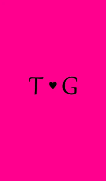[LINE着せ替え] Initial "T ＆ G" Vivid pink ＆ black.の画像1