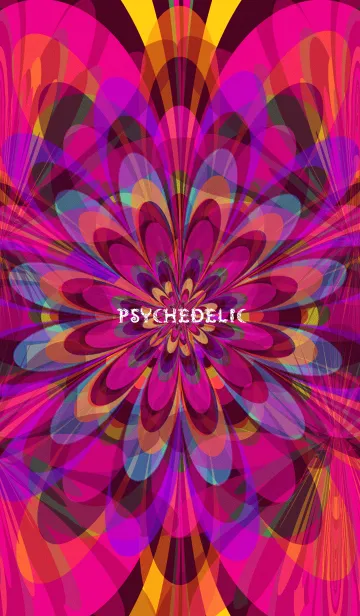 [LINE着せ替え] サイケデリック 花柄の画像1