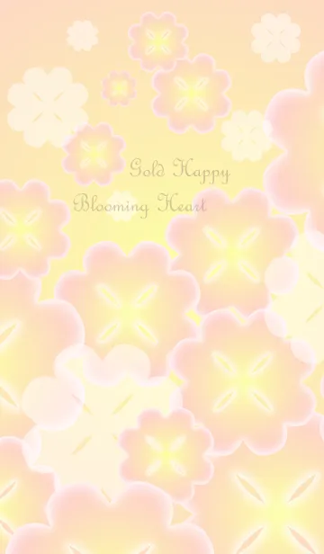 [LINE着せ替え] Gold Happy Blooming Heartの画像1