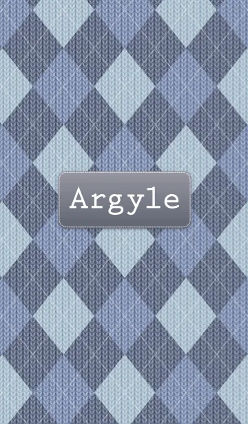 [LINE着せ替え] Argyle knit "Navy"の画像1