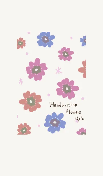 Handwritten flowers styleの着せ替えメイン画像