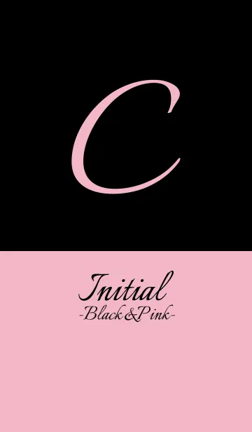 [LINE着せ替え] Initial "C" -Black＆Pink-の画像1