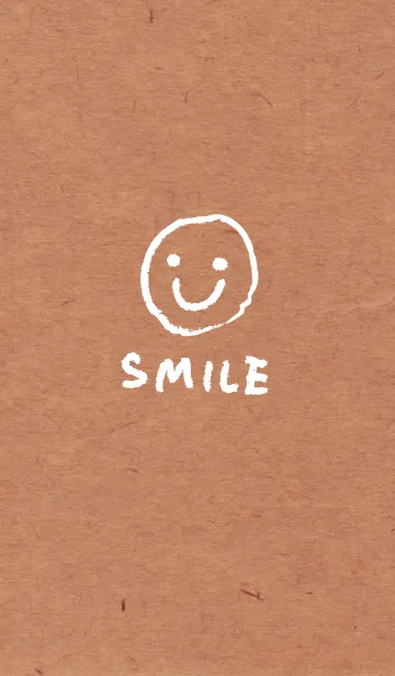 [LINE着せ替え] スマイル-クラフト紙白-の画像1