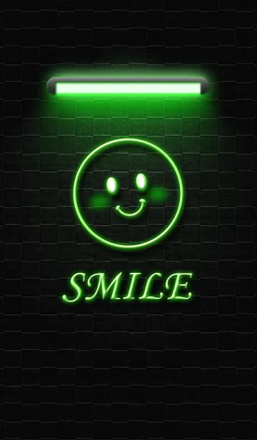 [LINE着せ替え] 3D SMILE NEON "Green"の画像1