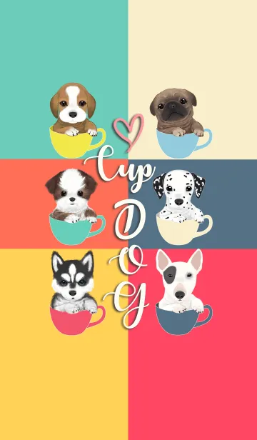 子犬のカップの着せ替えメイン画像