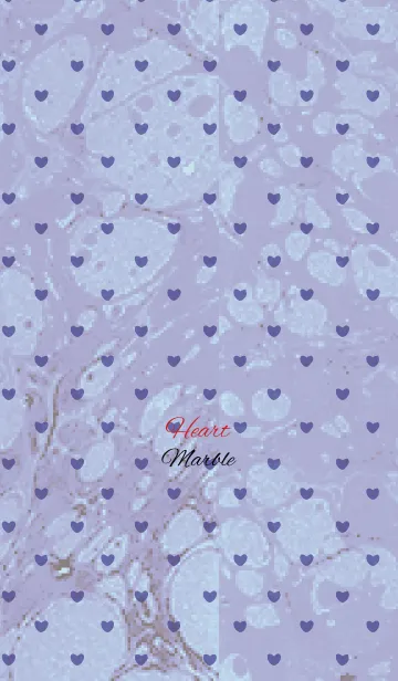[LINE着せ替え] Marble / blue (heart)の画像1