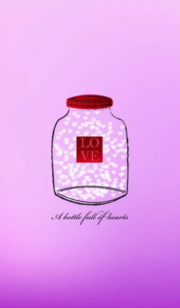 [LINE着せ替え] A bottle full of hearts.の画像1