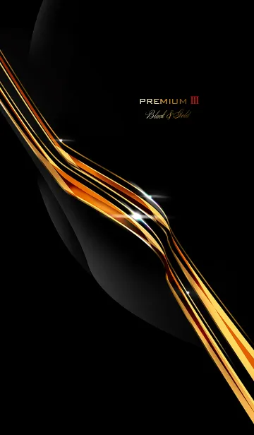 [LINE着せ替え] Premium Ⅲ Black ＆ Goldの画像1