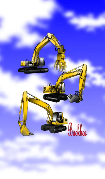 [LINE着せ替え] バックホーの画像1