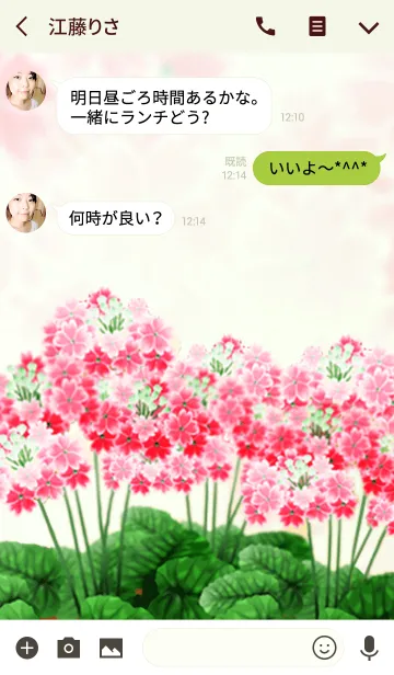 [LINE着せ替え] さくら草の画像3