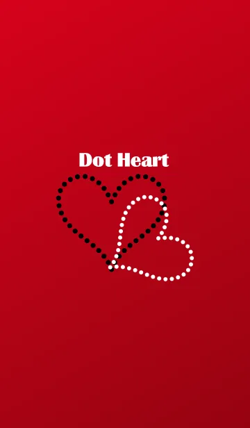 [LINE着せ替え] Dot(Black White) Heart.の画像1