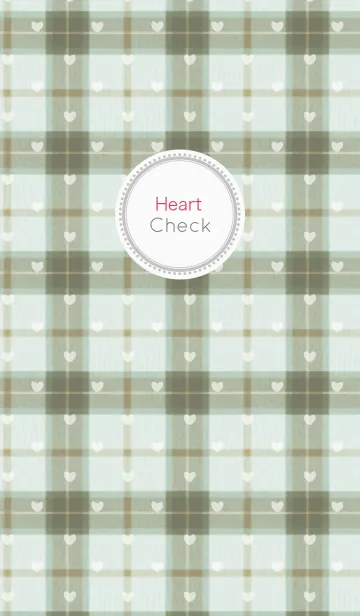 [LINE着せ替え] check2 / green (heart)の画像1