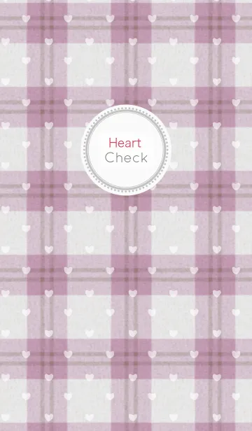 [LINE着せ替え] Check2 / pink (heart)の画像1