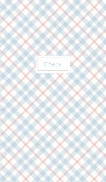 [LINE着せ替え] Check1 / light blueの画像1