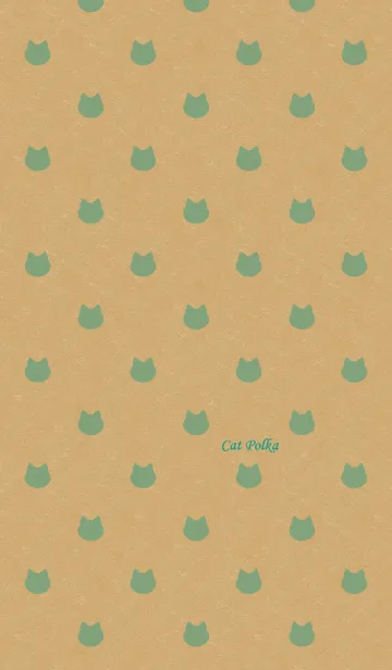 [LINE着せ替え] Cat Polka[Kraft and Green]の画像1