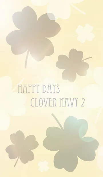 [LINE着せ替え] Happy Days Clover Navy 2の画像1