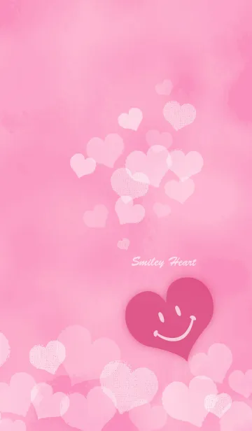 [LINE着せ替え] スマイルハート ～ ピンクの画像1