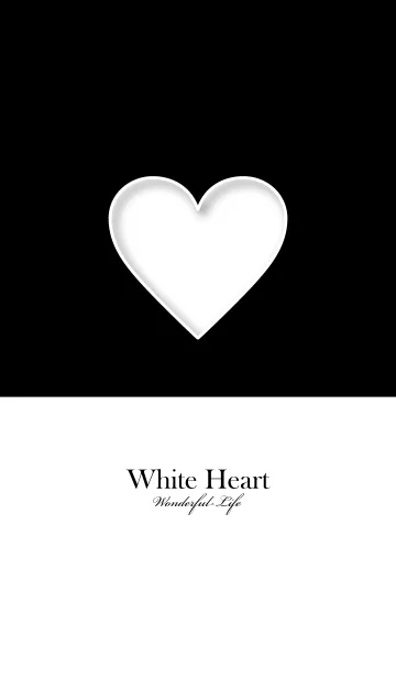 [LINE着せ替え] Simple White Heart.の画像1