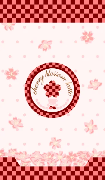 [LINE着せ替え] チェリー・ブロッサム ラテの画像1