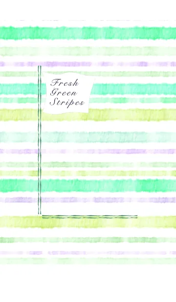 Fresh Green Stripes-爽やかな緑のボーダーの着せ替えメイン画像
