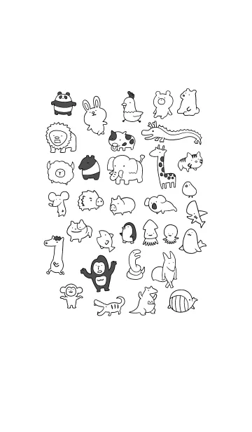らくがきどうぶつの着せ替えメイン画像