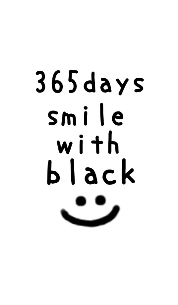 [LINE着せ替え] 365days smile with black！！の画像1